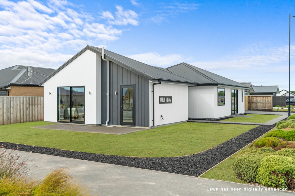 Exterior of 4-bedroom 2-bathroom custom home at McCormick Lane, Rolleston