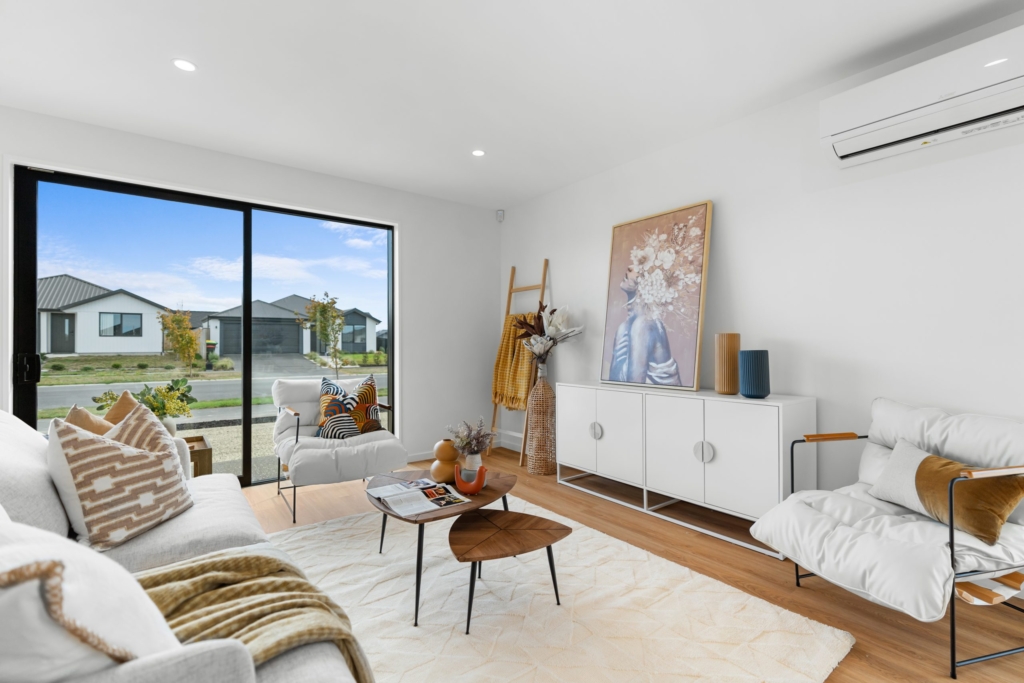 Living area in 4-bedroom 2-bathroom custom home at McCormick Lane, Rolleston