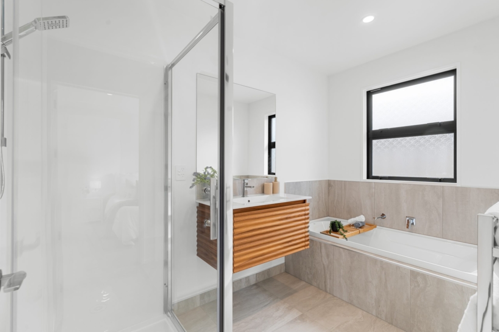 Bathroom in 4-bedroom 2-bathroom custom home at McCormick Lane, Rolleston