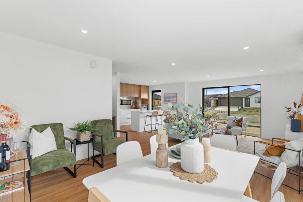 Living area in 4-bedroom 2-bathroom custom home at McCormick Lane, Rolleston