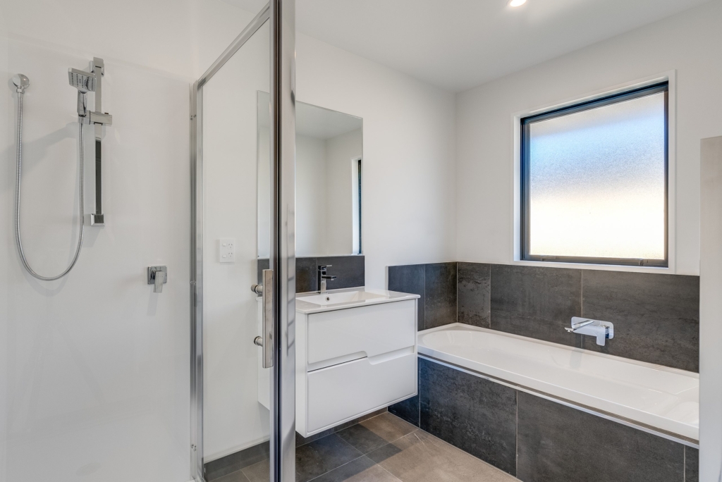 Bathroom in 5-bedroom 4-bathroom custom home at Nancy Wake Street, Rolleston