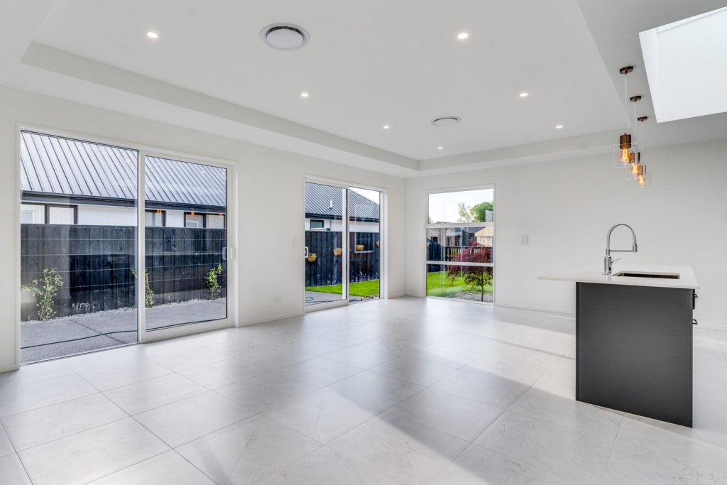Living area in 4-bedroom 4-bathroom custom home at Irvines Track, Halswell