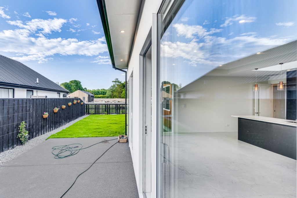 Exterior of 4-bedroom 4-bathroom custom home at Irvines Track, Halswell