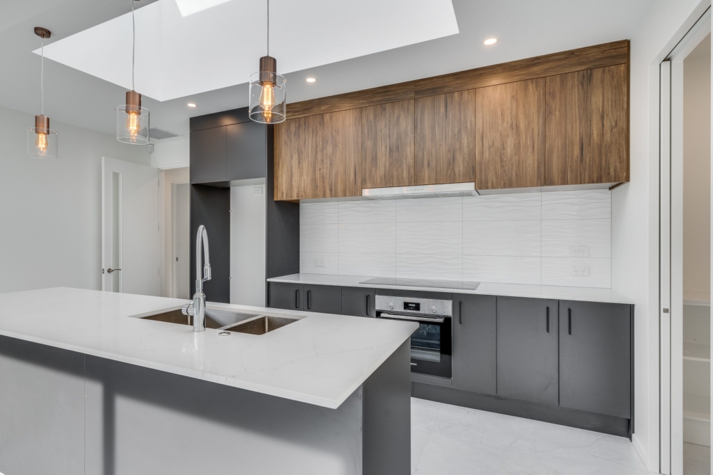 Kitchen in 4-bedroom 4-bathroom custom home at Irvines Track, Halswell