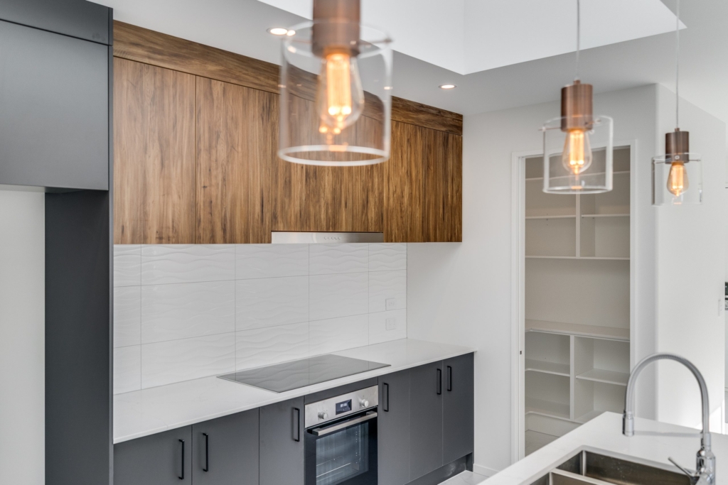 Kitchen in 4-bedroom 4-bathroom custom home at Irvines Track, Halswell