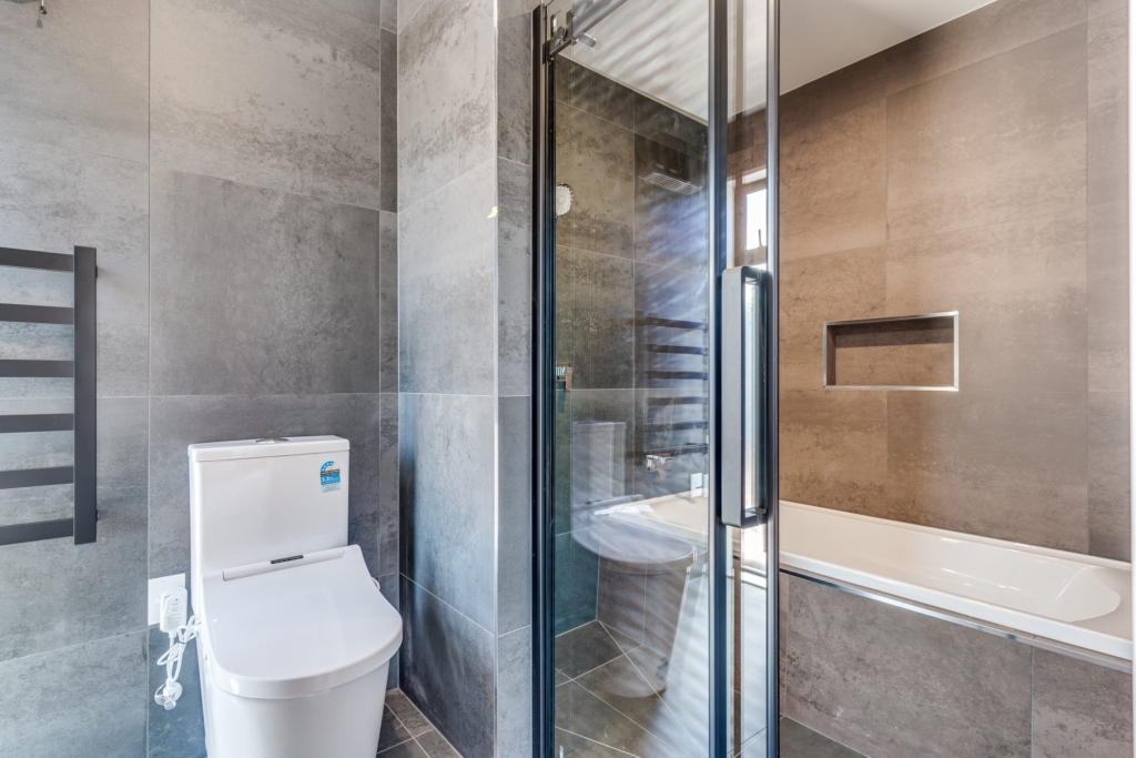 Bathroom in 3-bedroom 2-bathroom custom home at Irvines Track, Halswell