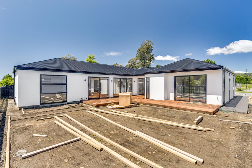 Exterior of 3-bedroom 2-bathroom custom home at Irvines Track, Halswell