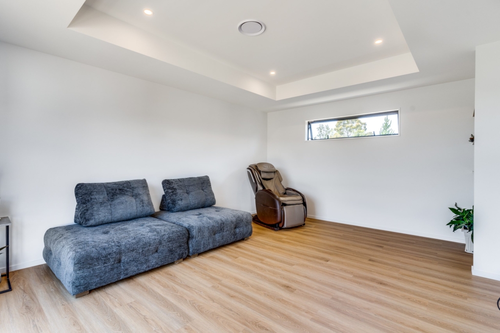 Living area in 3-bedroom 2-bathroom custom home at Irvines Track, Halswell