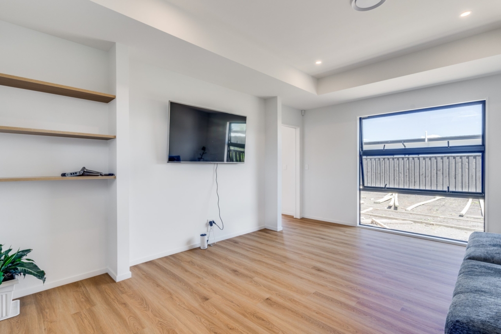 Living area in 3-bedroom 2-bathroom custom home at Irvines Track, Halswell