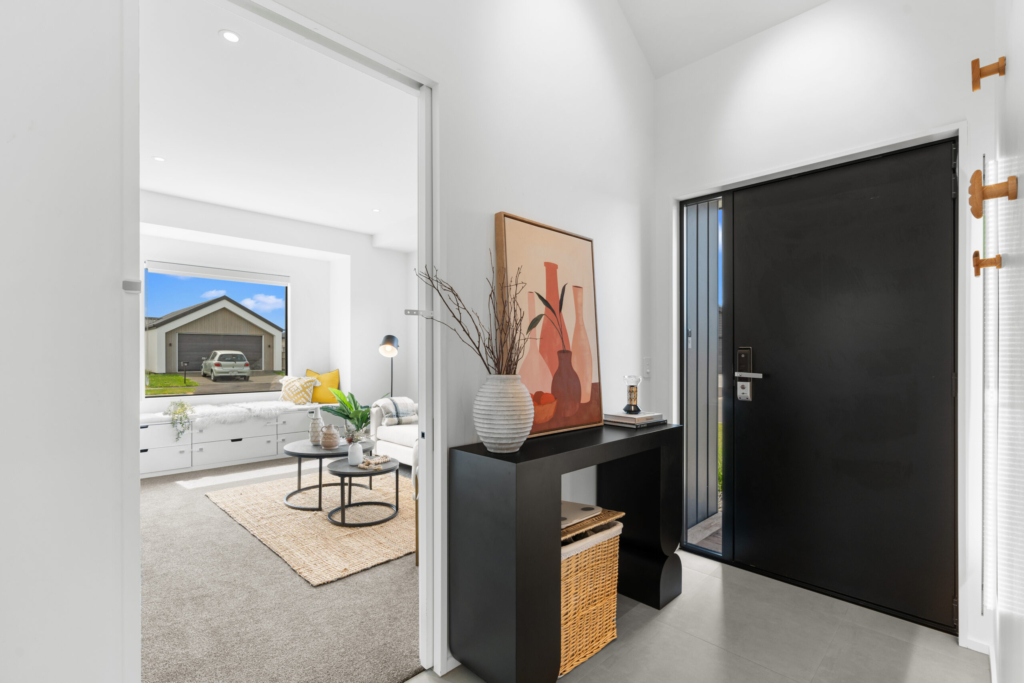 Living area in 4-bedroom 2-bathroom custom home at Dalness Crescent, Halswell
