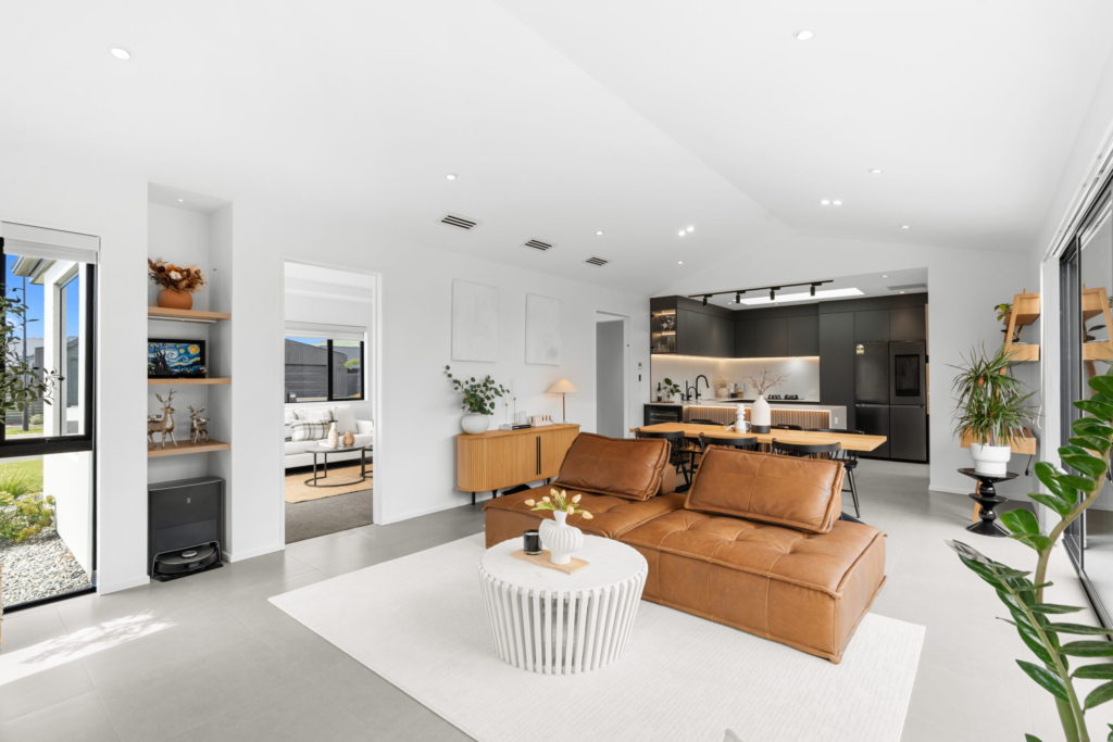 Living area in 4-bedroom 2-bathroom custom home at Dalness Crescent, Halswell