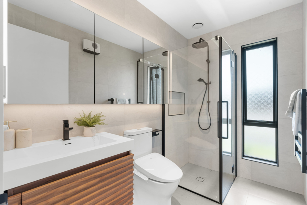 Bathroom in 4-bedroom 2-bathroom custom home at Dalness Crescent, Halswell