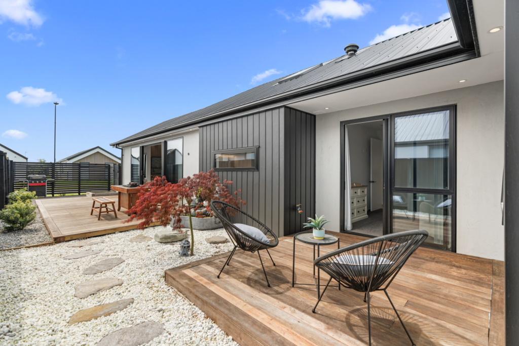 Exterior of 4-bedroom 2-bathroom custom home at Dalness Crescent, Halswell