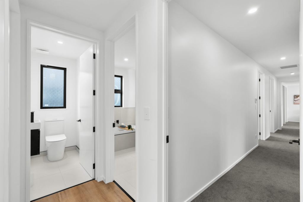 Bathroom in 4-bedroom 2-bathroom custom home at Ferbane Way, Halswell