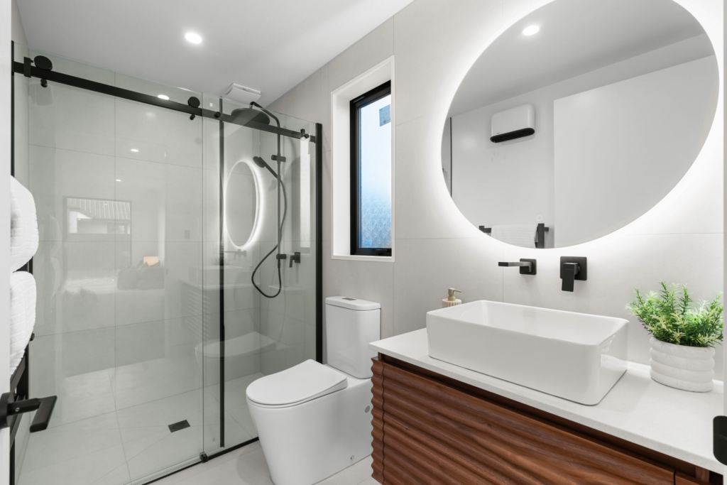Bathroom in 4-bedroom 2-bathroom custom home at Ferbane Way, Halswell