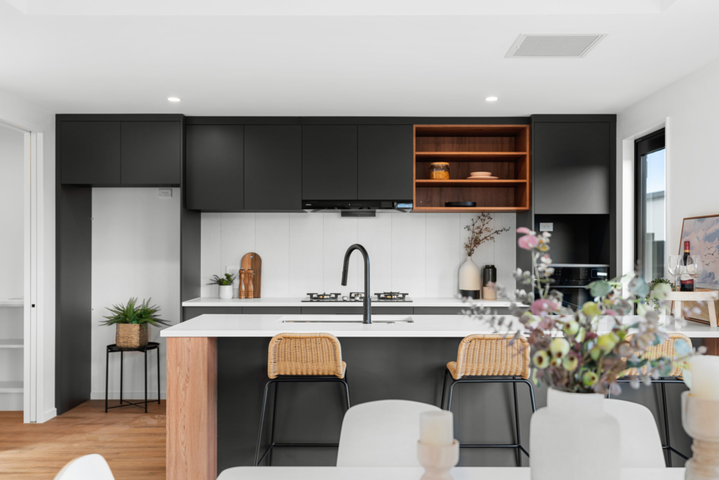 Kitchen in 4-bedroom 2-bathroom custom home at Ferbane Way, Halswell