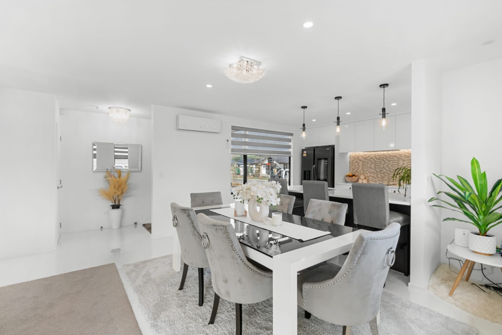Living area in 4-bedroom 2-bathroom custom home at Larissa Road, Halswell