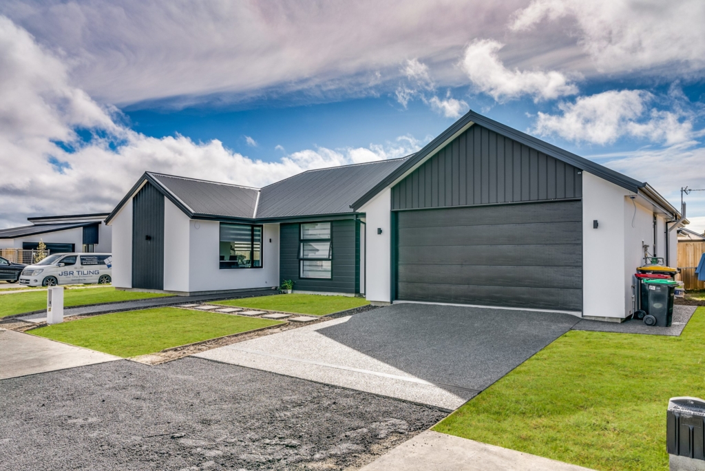 Exterior of 4-bedroom 2-bathroom custom home at Larissa Road, Halswell