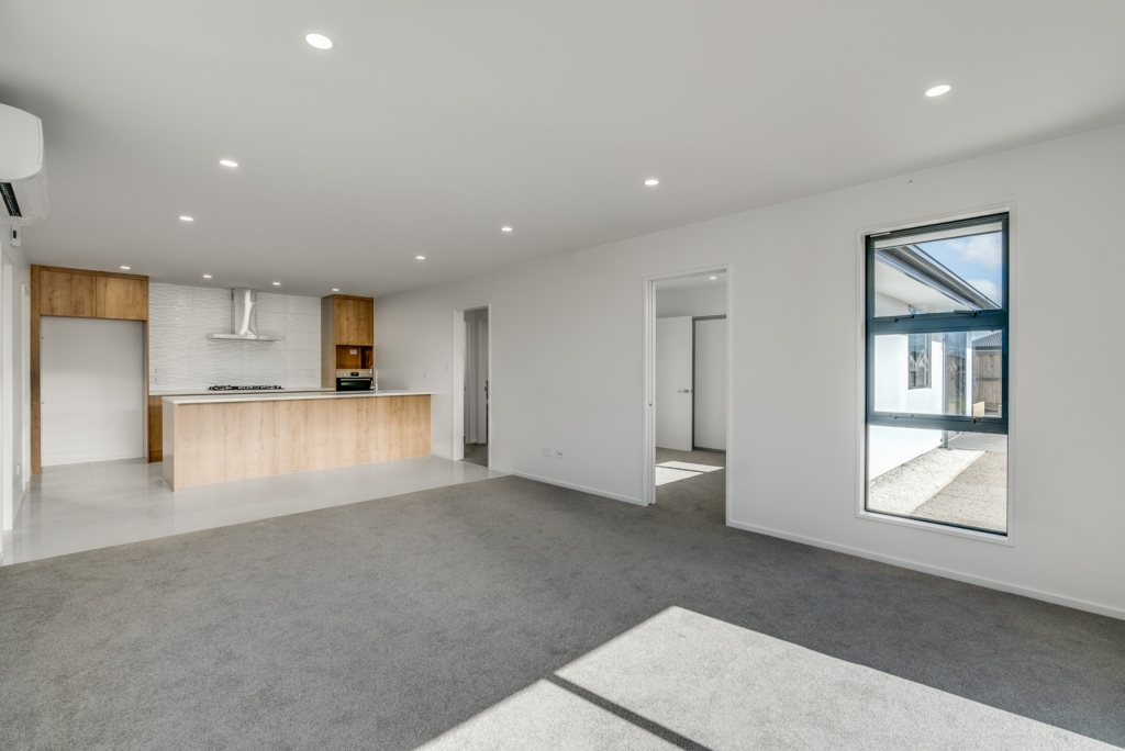 Living area in 4-bedroom 2-bathroom custom home at Palmer Avenue, Rolleston