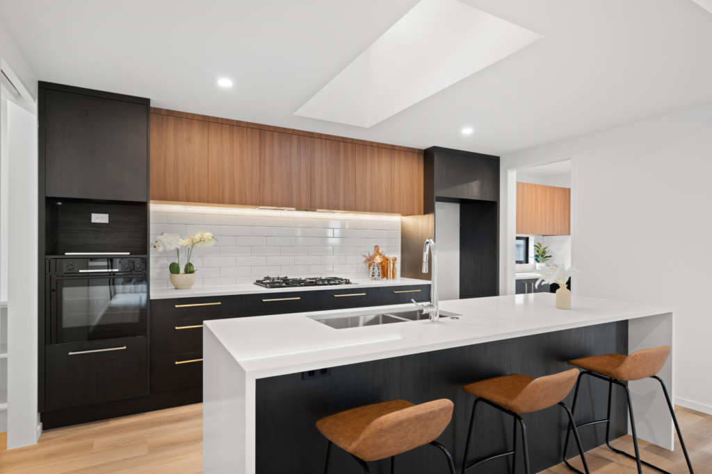Kitchen in 4-bedroom 2-bathroom custom home at Cork Street, Halswell
