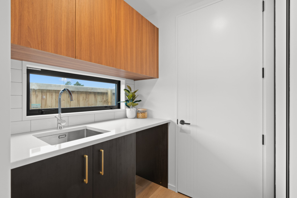 Kitchen in 4-bedroom 2-bathroom custom home at Cork Street, Halswell