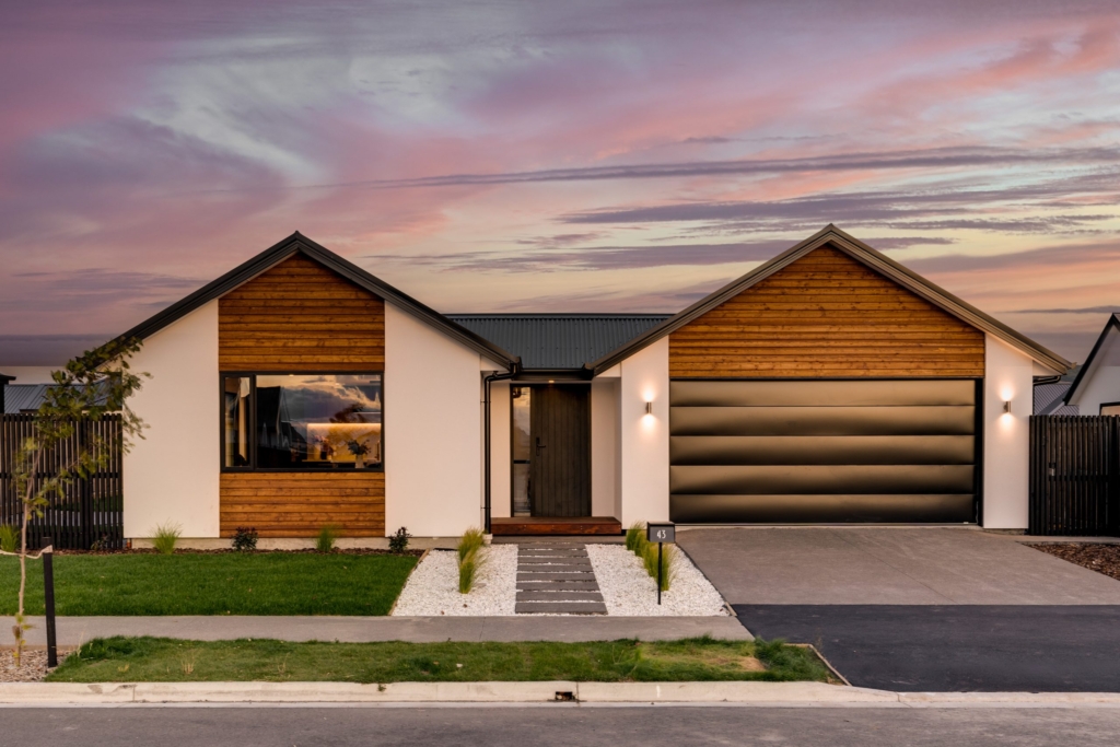 Exterior of 3-bedroom 2-bathroom custom home at Gammack Drive, Halswell