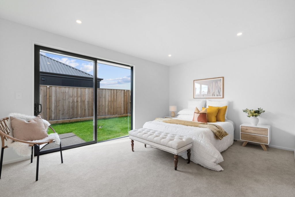 Bedroom in 3-bedroom 2-bathroom custom home at Gammack Drive, Halswell