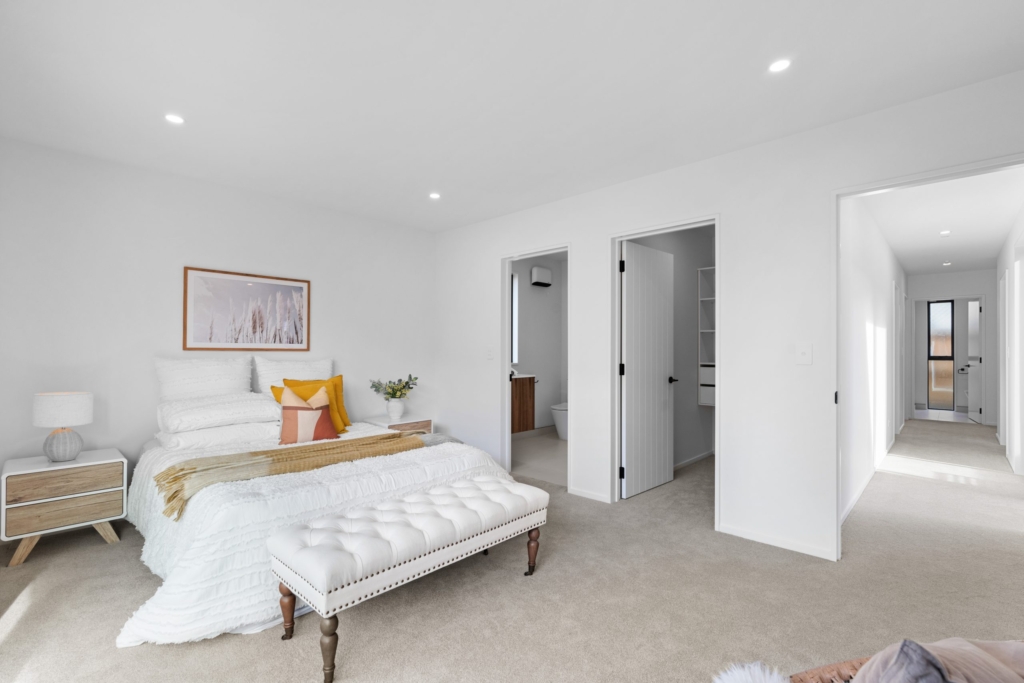 Bedroom in 3-bedroom 2-bathroom custom home at Gammack Drive, Halswell