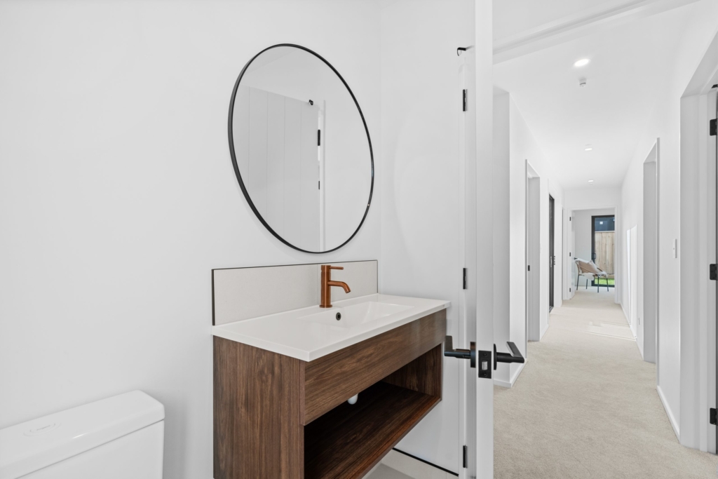 Bathroom in 3-bedroom 2-bathroom custom home at Gammack Drive, Halswell