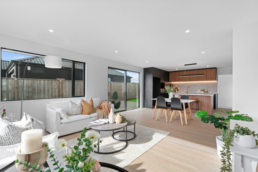 Living area in 3-bedroom 2-bathroom custom home at Gammack Drive, Halswell