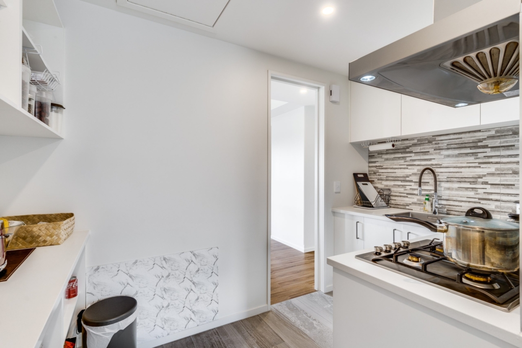 Kitchen in 4-bedroom 2-bathroom custom home at Whitburn Avenue, Halswell