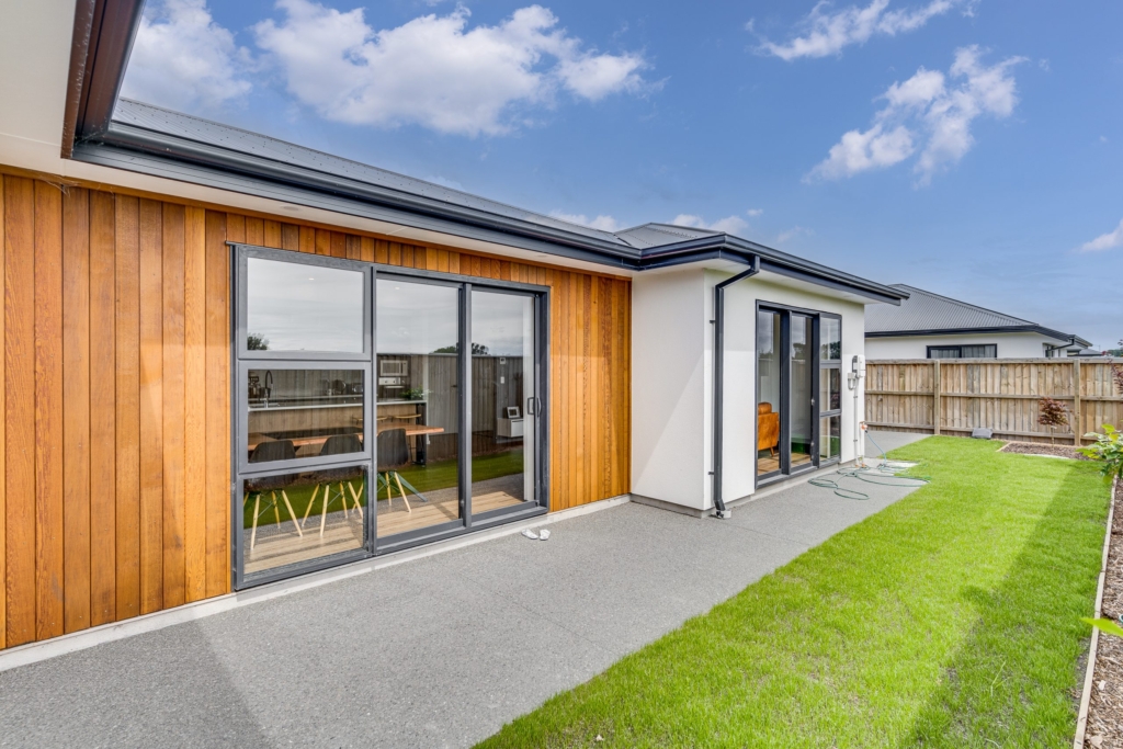 Exterior of 4-bedroom 2-bathroom custom home at Whitburn Avenue, Halswell