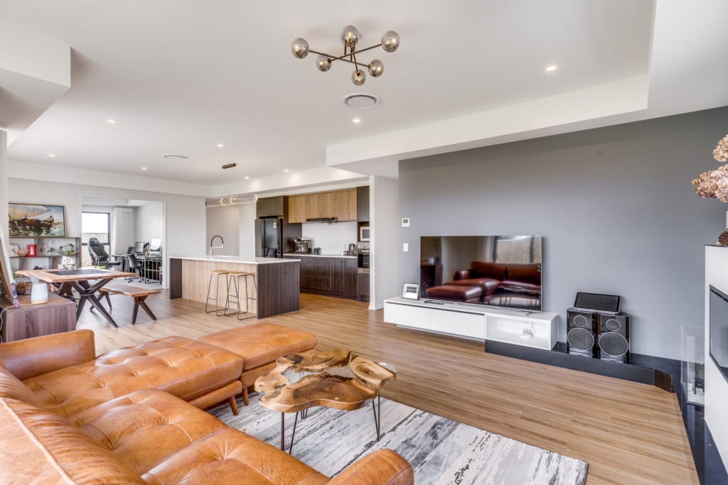 Living area in 4-bedroom 2-bathroom custom home at Whitburn Avenue, Halswell