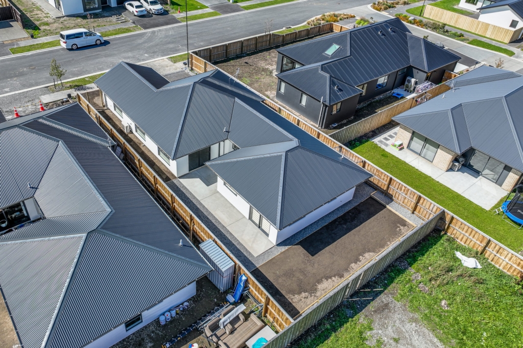 Exterior of 3-bedroom 3-bathroom custom home at Nancy Wake Street, Rolleston