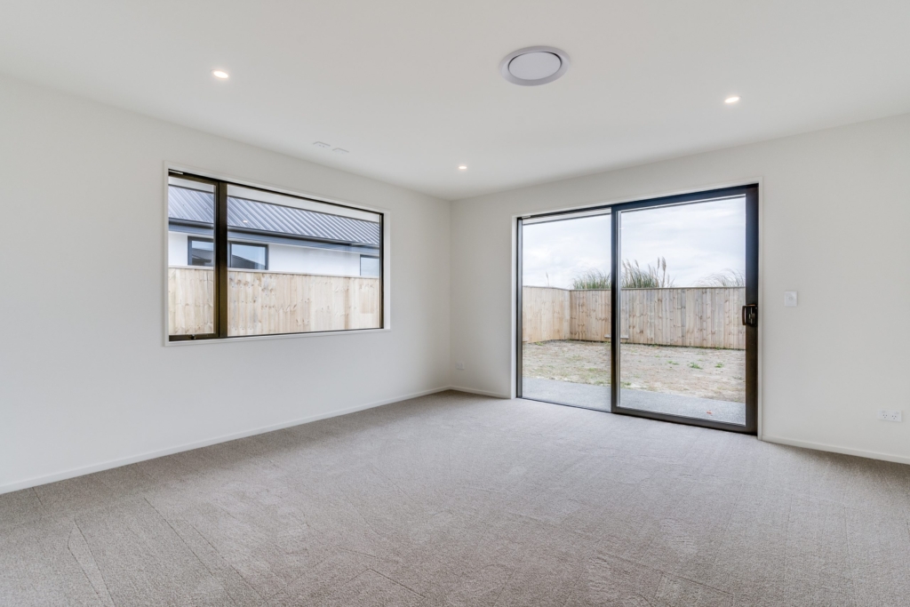 Living area in 4-bedroom 2-bathroom custom home at Whitburn Avenue, Halswell