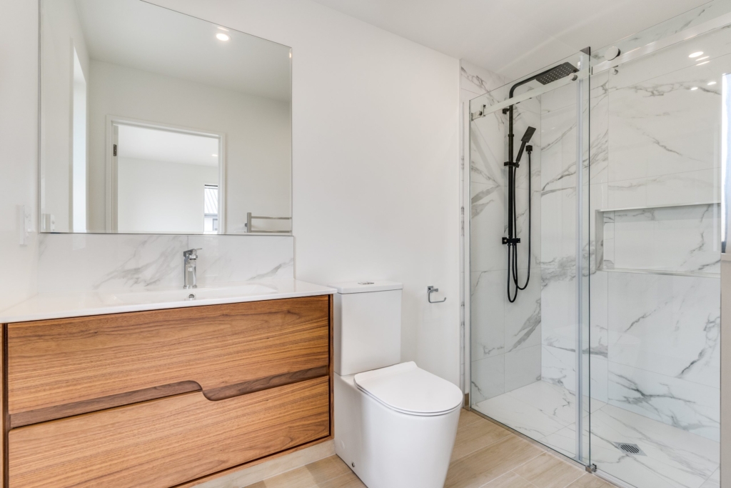 Bathroom in 4-bedroom 2-bathroom custom home at Whitburn Avenue, Halswell