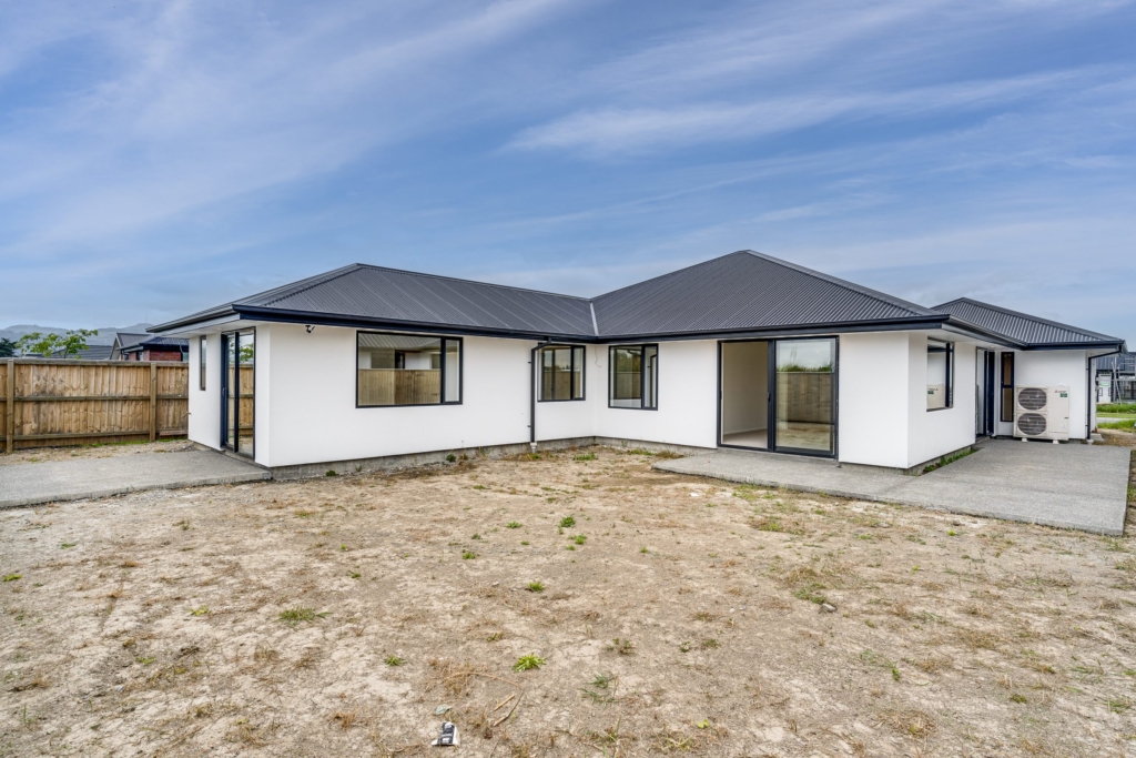 Exterior of 4-bedroom 2-bathroom custom home at Whitburn Avenue, Halswell