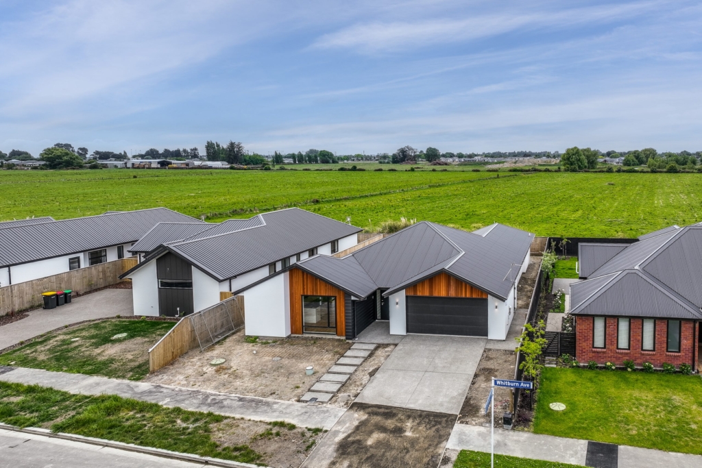 Exterior of 4-bedroom 2-bathroom custom home at Whitburn Avenue, Halswell