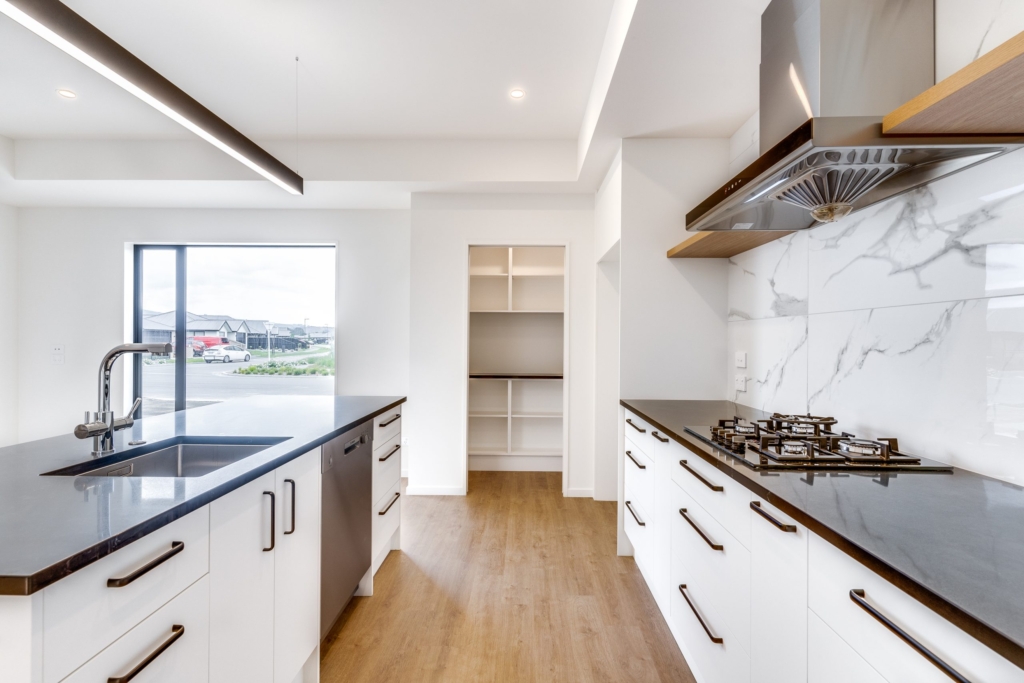Kitchen in 4-bedroom 2-bathroom custom home at Whitburn Avenue, Halswell
