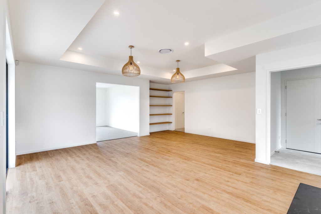 Living area in 4-bedroom 2-bathroom custom home at Whitburn Avenue, Halswell