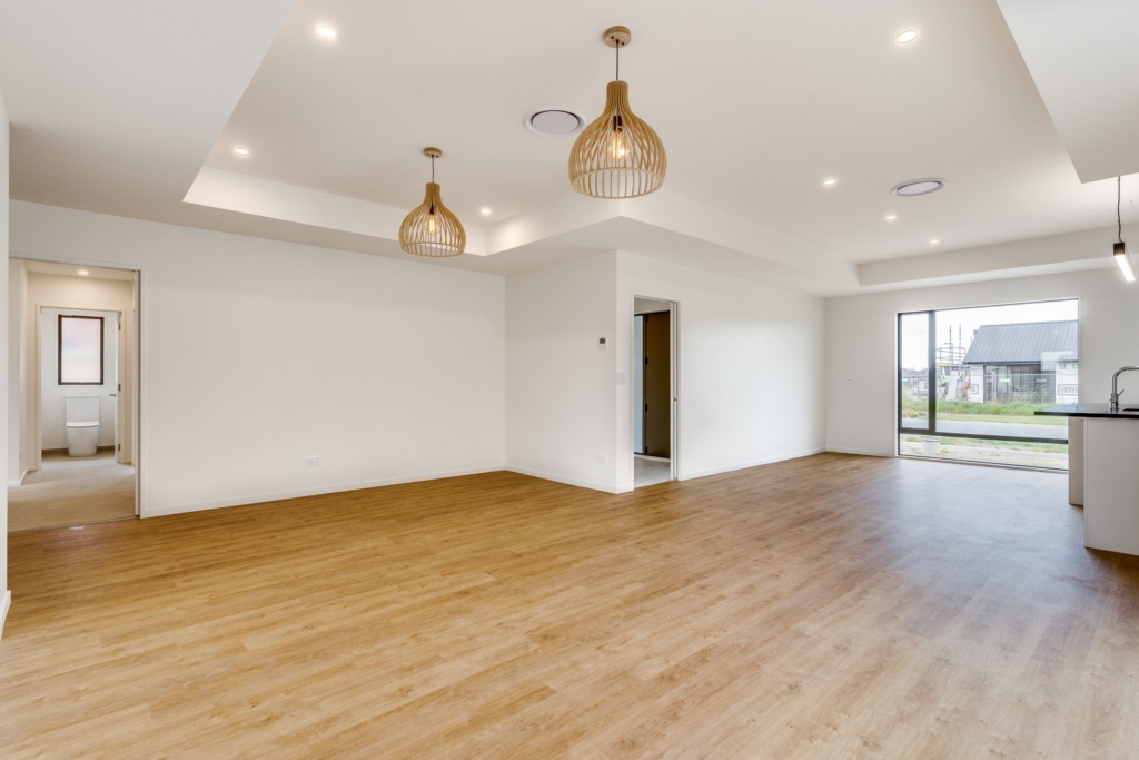Living area in 4-bedroom 2-bathroom custom home at Whitburn Avenue, Halswell