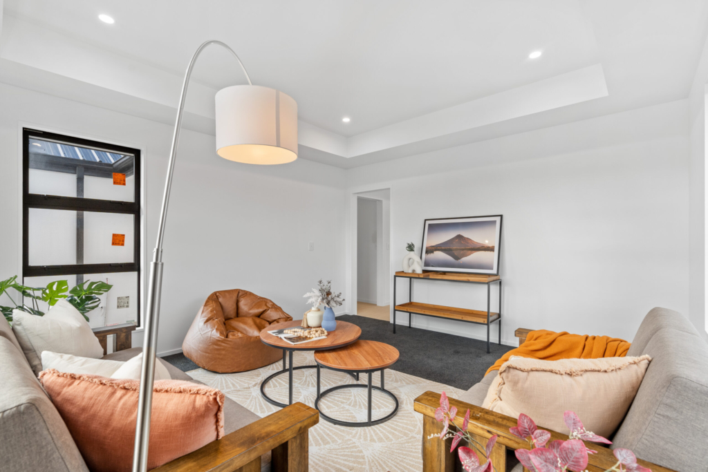 Living area in 4-bedroom 2-bathroom custom home at Sudbury Way, Rolleston