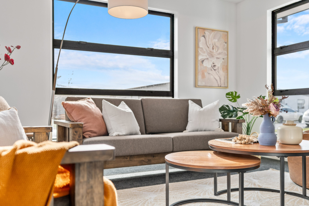 Living area in 4-bedroom 2-bathroom custom home at Sudbury Way, Rolleston