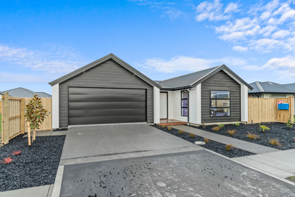 Exterior of 4-bedroom 2-bathroom custom home at Sudbury Way, Rolleston