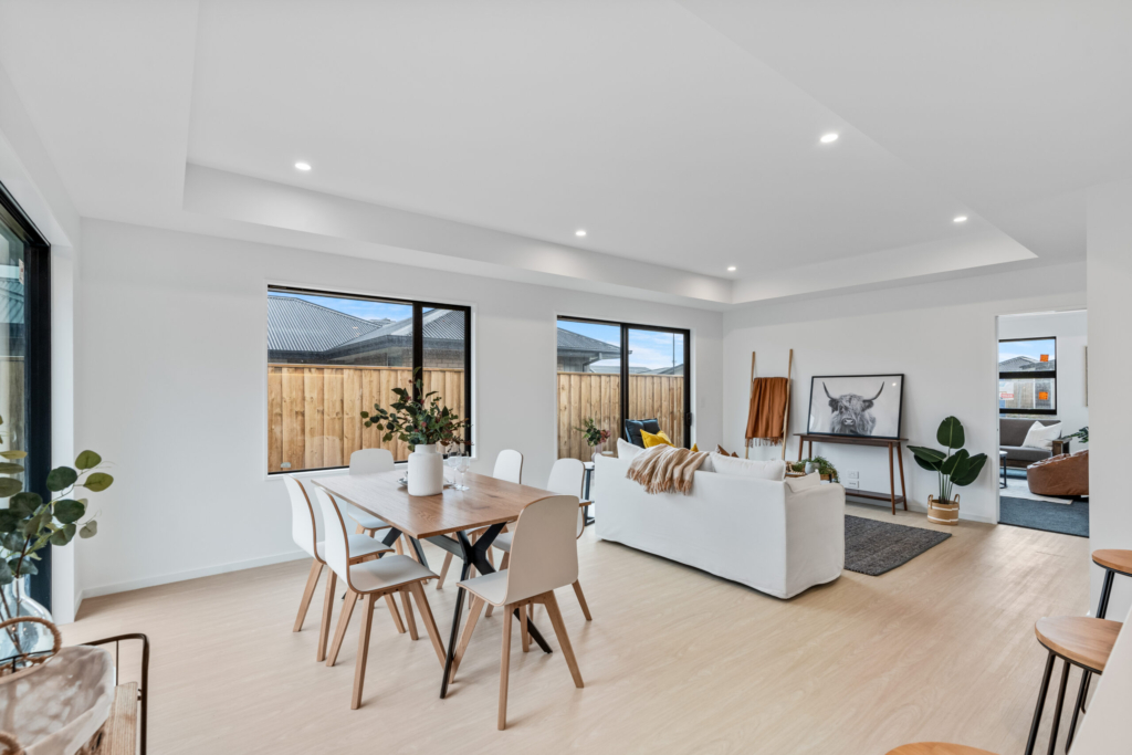 Living area in 4-bedroom 2-bathroom custom home at Sudbury Way, Rolleston