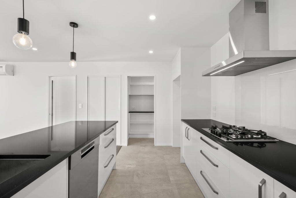 Kitchen in 3-bedroom 2-bathroom custom home at Kannedys landing, Halswell