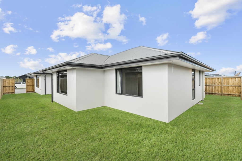 Exterior of 3-bedroom 2-bathroom custom home at Kannedys landing, Halswell