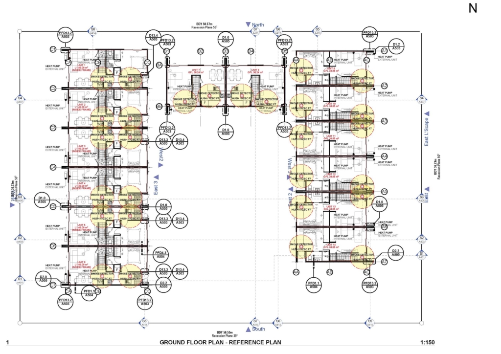 Floor plan for 3-bedroom 13-unit townhouse development at Sherborne Street, St Albans