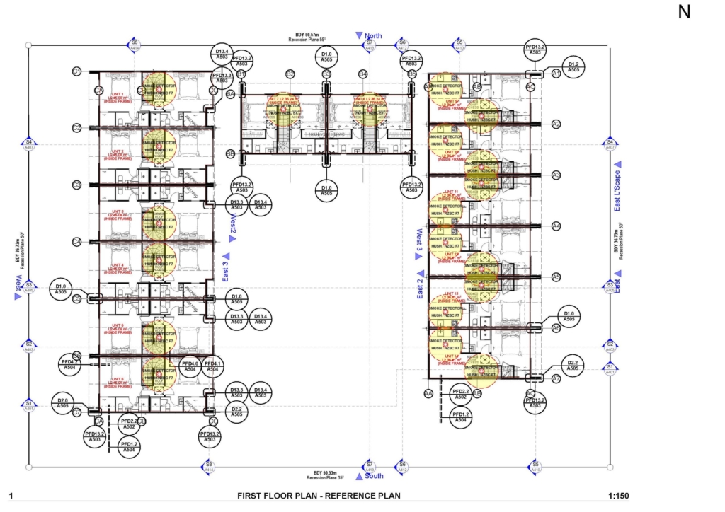 Floor plan for 3-bedroom 13-unit townhouse development at Sherborne Street, St Albans