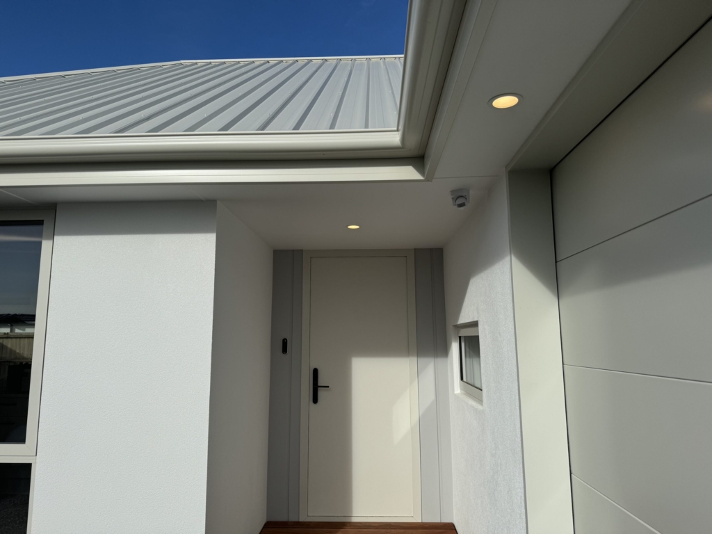 Exterior of 3-bedroom 3-bathroom custom home at Acland Park, Rolleston